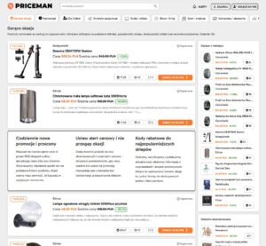 Aplikacja webowa serwis internetowy Priceman.pl